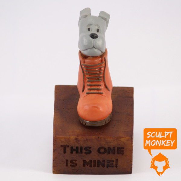 Comfortable Puppy Figurine Front View