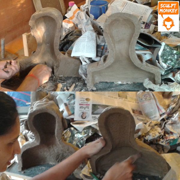 Hollowing out Sculpture Student Hollowing out Sculpture Student